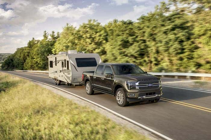 Ford F-150 towing a trailer