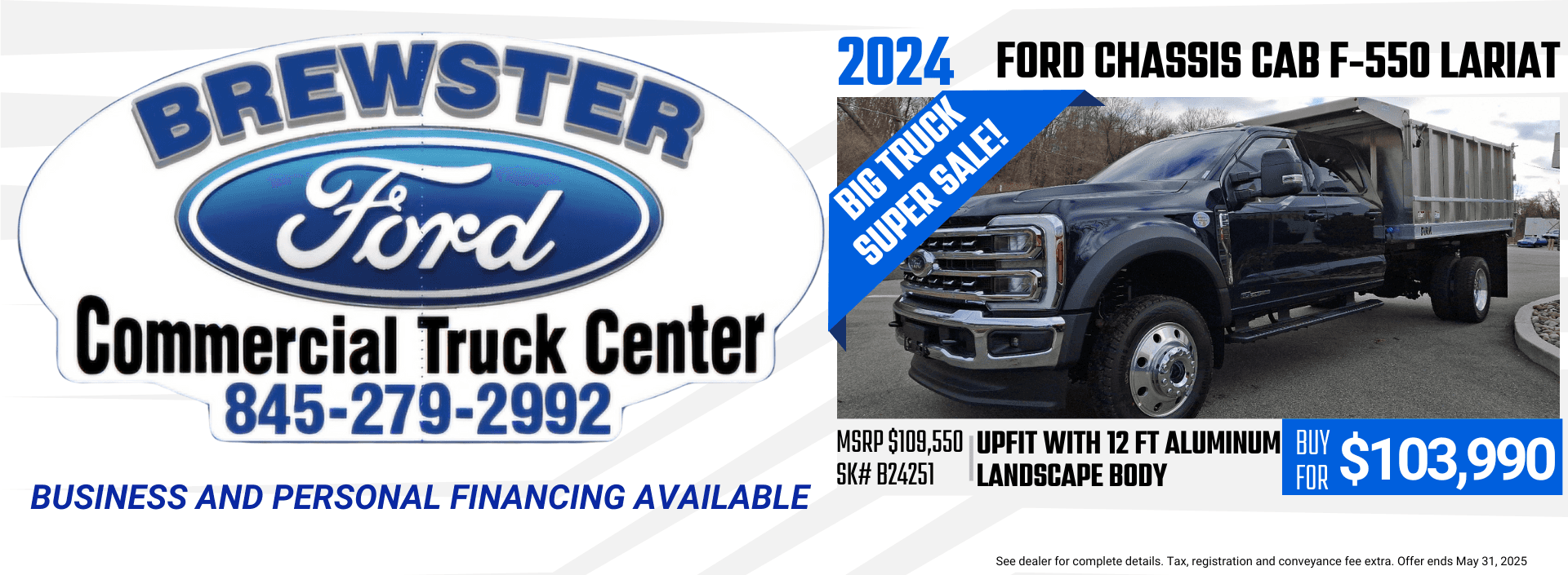2024 Big Truck Super Sale featuring F-550 Lariat chassis cab