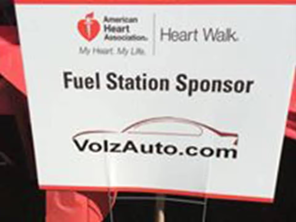 Sign showing Volz Auto as a Fuel Station Sponsor for a Heart Walk.